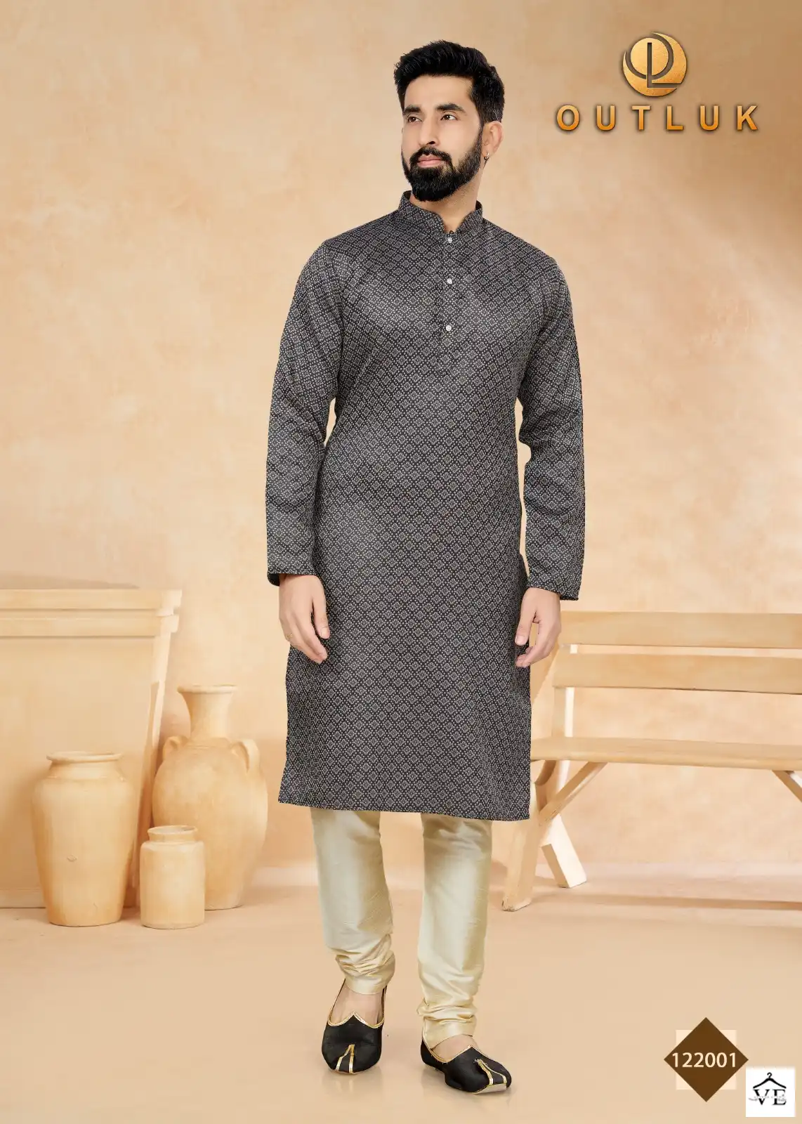 Outluk Vol 122 Jacquard Wholesale Kurta Pajama Catalog — Singles, MPA wholesale from Surat — view 2