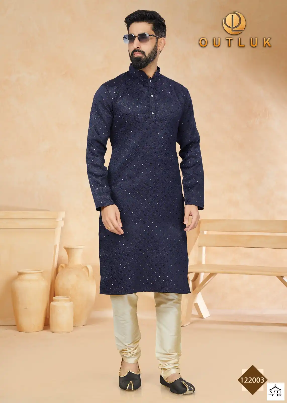 Outluk Vol 122 Jacquard Wholesale Kurta Pajama Catalog — Singles, MPA wholesale from Surat — view 3