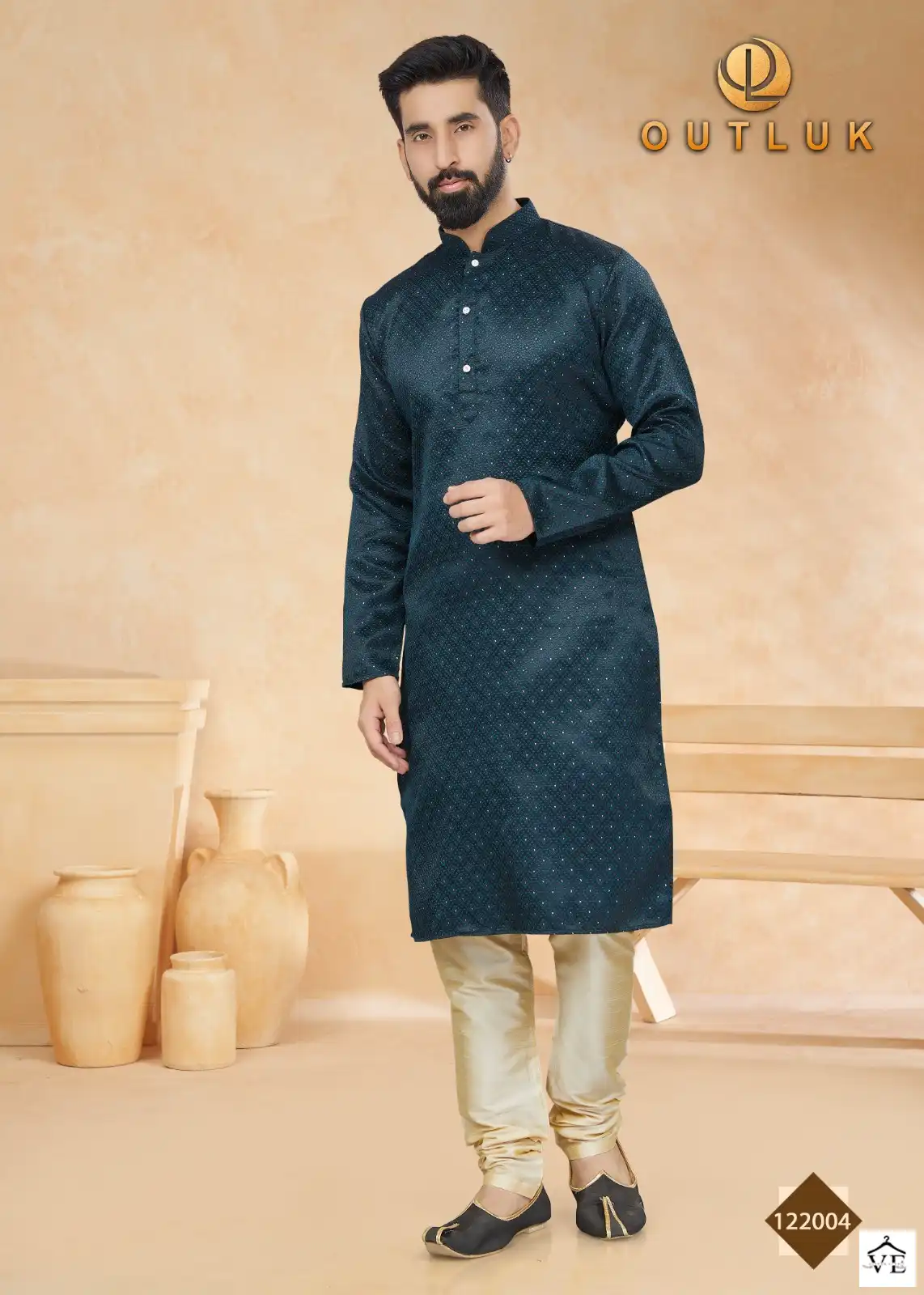 Outluk Vol 122 Jacquard Wholesale Kurta Pajama Catalog — Singles, MPA wholesale from Surat — view 4