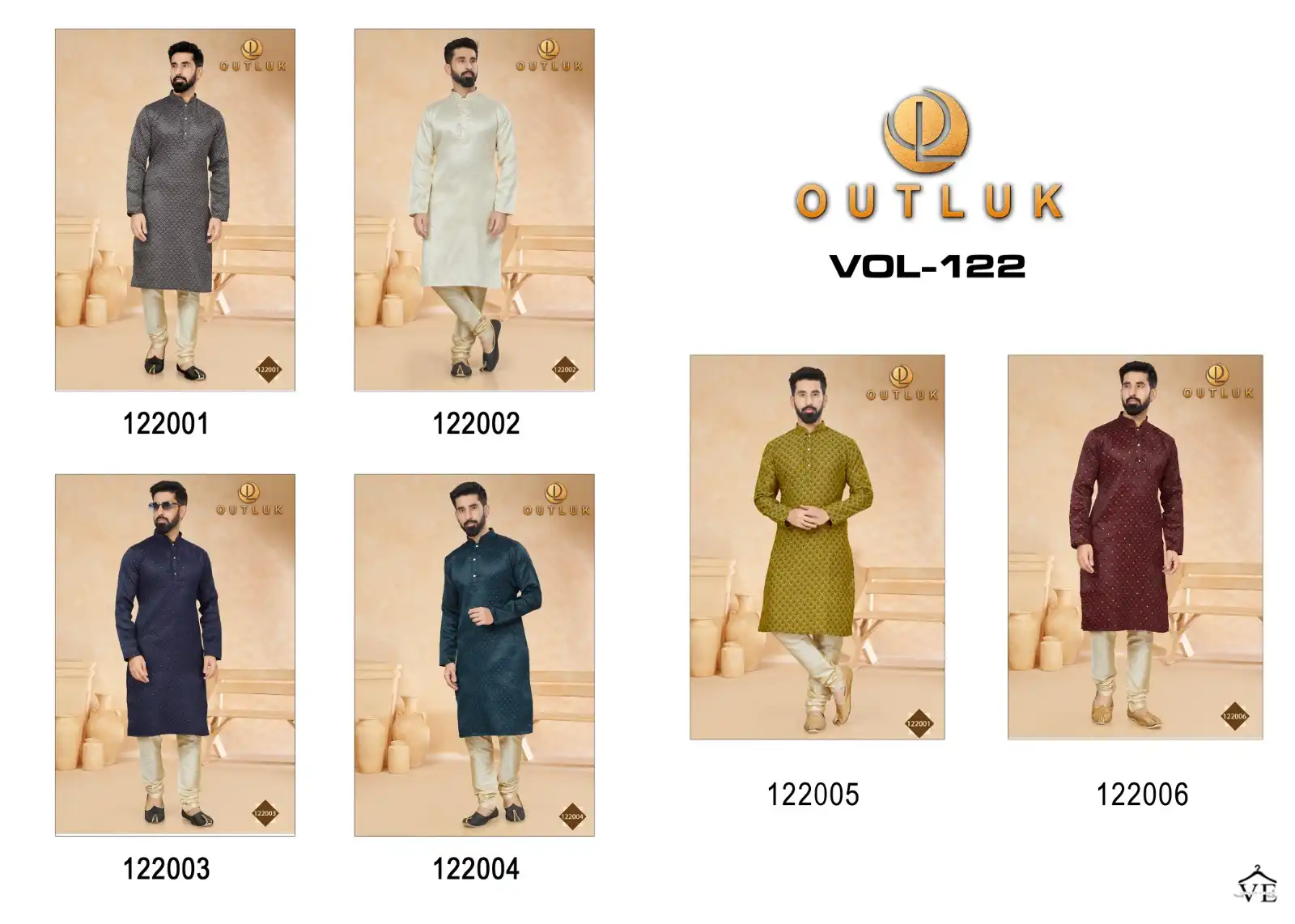 Outluk Vol 122 Jacquard Wholesale Kurta Pajama Catalog — Singles, MPA wholesale from Surat — view 7