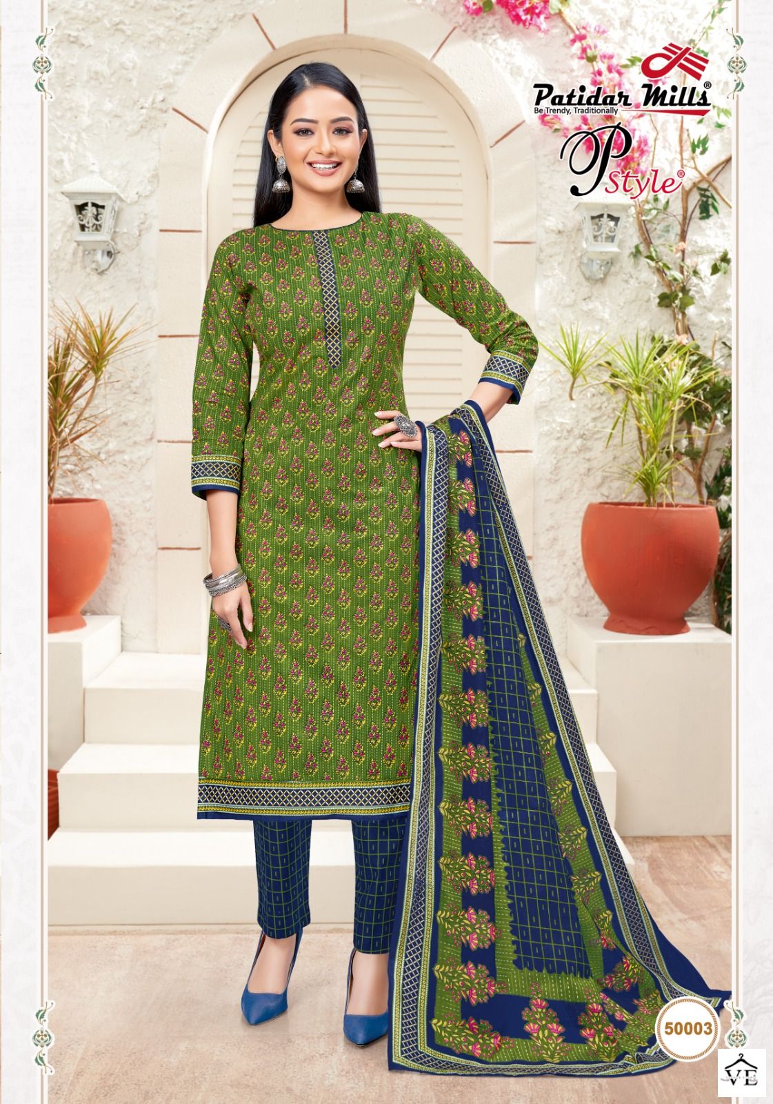 Patidar Mills P Style Vol 50 Cotton Wholesale Readymade Suit Catalog — Wholesale Salwar Suits, MPA wholesale from Surat — view 7