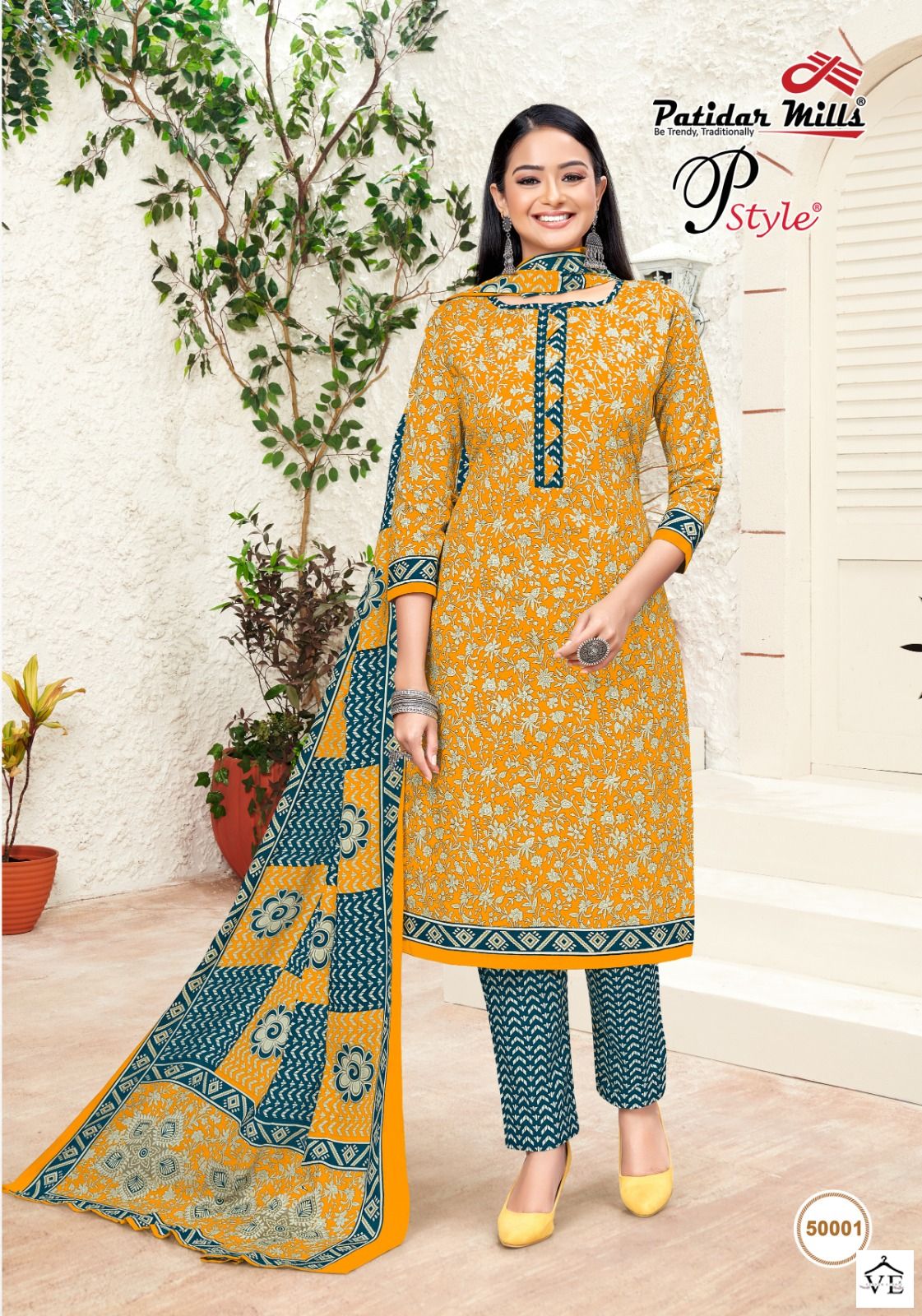 Patidar Mills P Style Vol 50 Cotton Wholesale Readymade Suit Catalog — Wholesale Salwar Suits, MPA wholesale from Surat — view 9