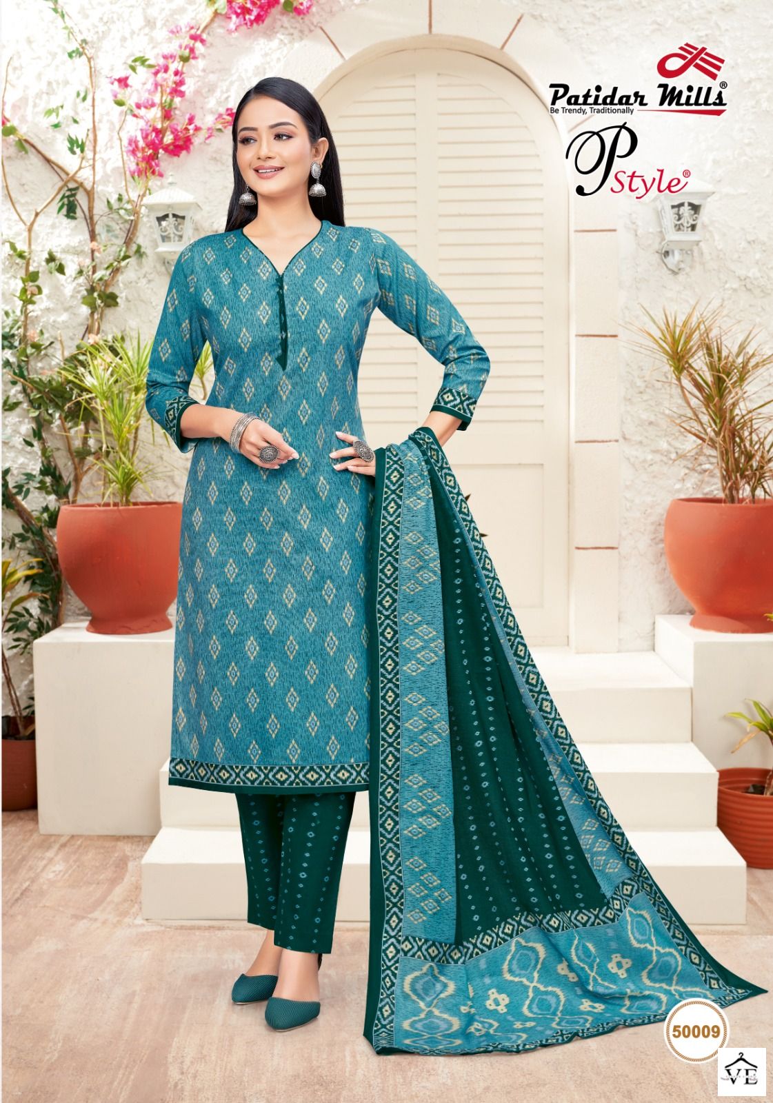 Patidar Mills P Style Vol 50 Cotton Wholesale Readymade Suit Catalog — Wholesale Salwar Suits, MPA wholesale from Surat — view 3