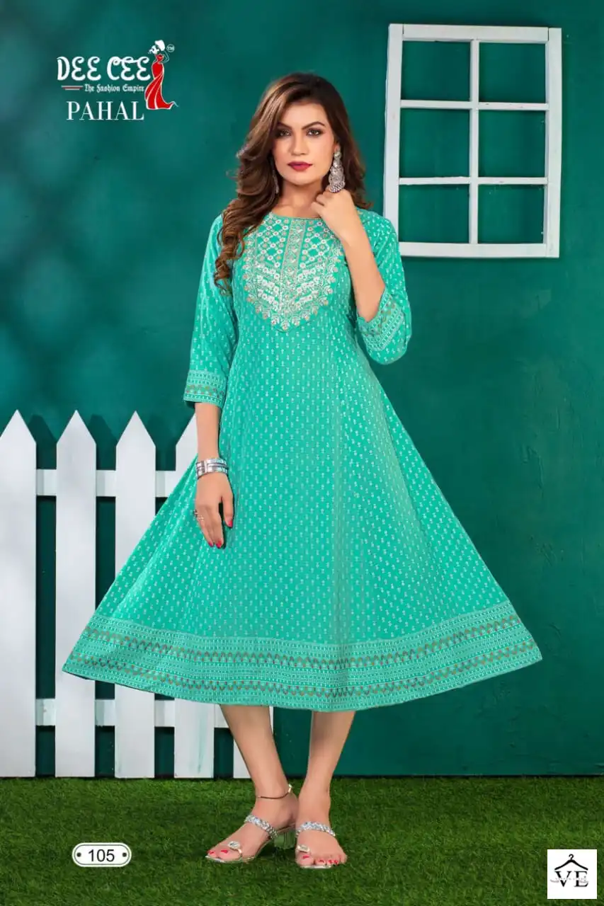 Deecee Pahal Rayon Wholesale Anarkali Kurtis Catalog — Wholesale Kurtis, MPA wholesale from Surat - Gallery Image 2