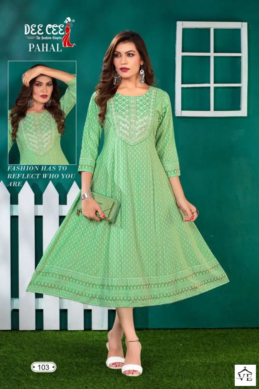 Deecee Pahal Rayon Wholesale Anarkali Kurtis Catalog — Wholesale Kurtis, MPA wholesale from Surat - Gallery Image 3