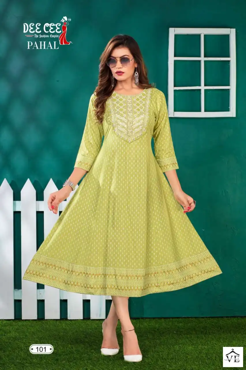 Deecee Pahal Rayon Wholesale Anarkali Kurtis Catalog — Wholesale Kurtis, MPA wholesale from Surat - Gallery Image 5