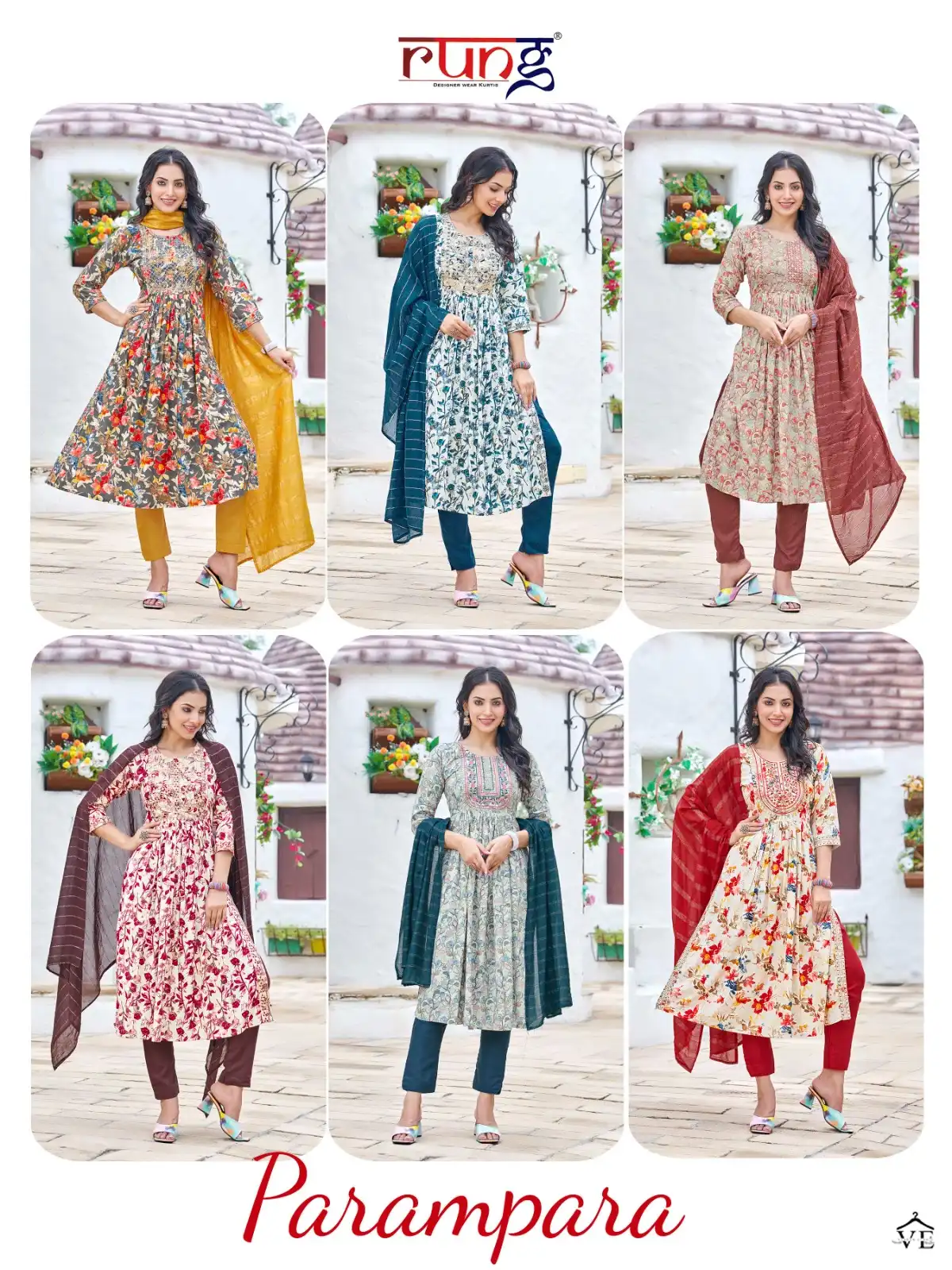 Rung Maitri Vol 2 Rayon Wholesale Readymade Nayra Cut Salwar Suit Catalog — Wholesale Salwar Suits, MPA wholesale from Surat — view 7