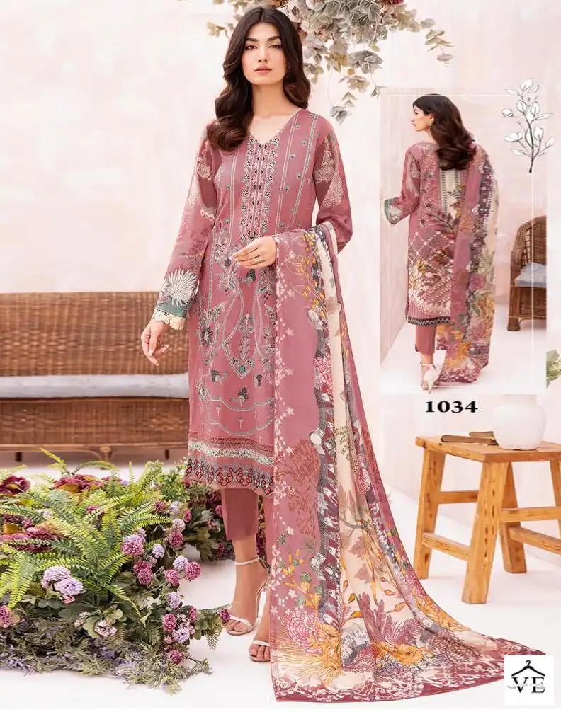 Lsm Galleria Parian Dream Vol 4 Heavy Lawn Cotton Wholesale Pakistani Salwar Suit Catalog — Wholesale Salwar Suits, Lsm wholesale from Surat — view 1