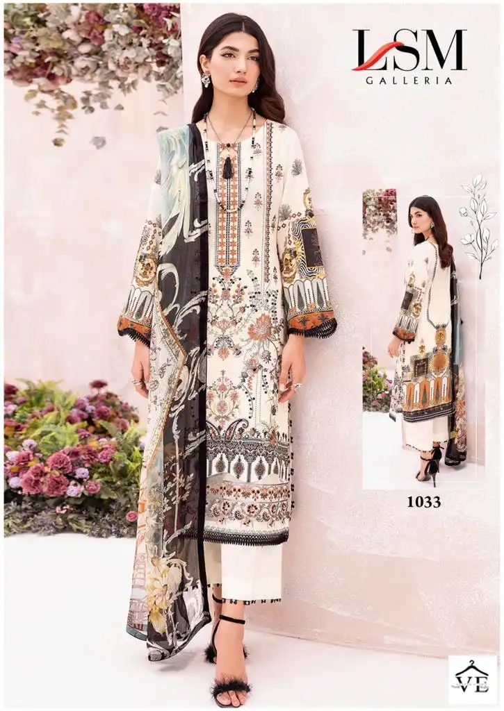 Lsm Galleria Parian Dream Vol 4 Heavy Lawn Cotton Wholesale Pakistani Salwar Suit Catalog — Wholesale Salwar Suits, Lsm wholesale from Surat - Gallery Image 2