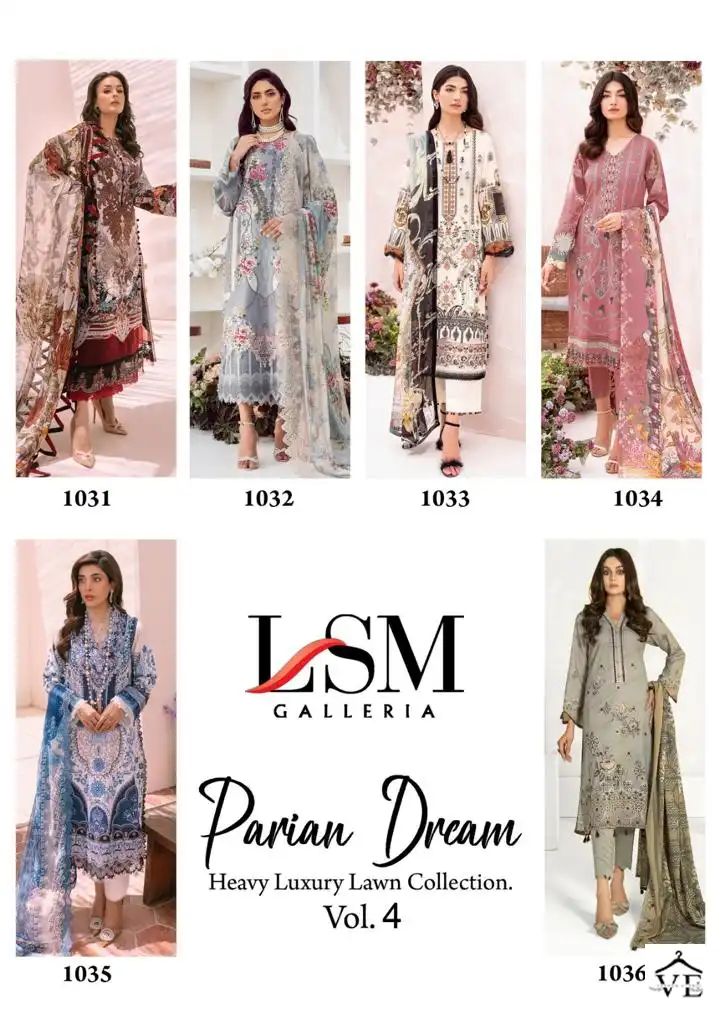 Lsm Galleria Parian Dream Vol 4 Heavy Lawn Cotton Wholesale Pakistani Salwar Suit Catalog — Wholesale Salwar Suits, Lsm wholesale from Surat - Gallery Image 6