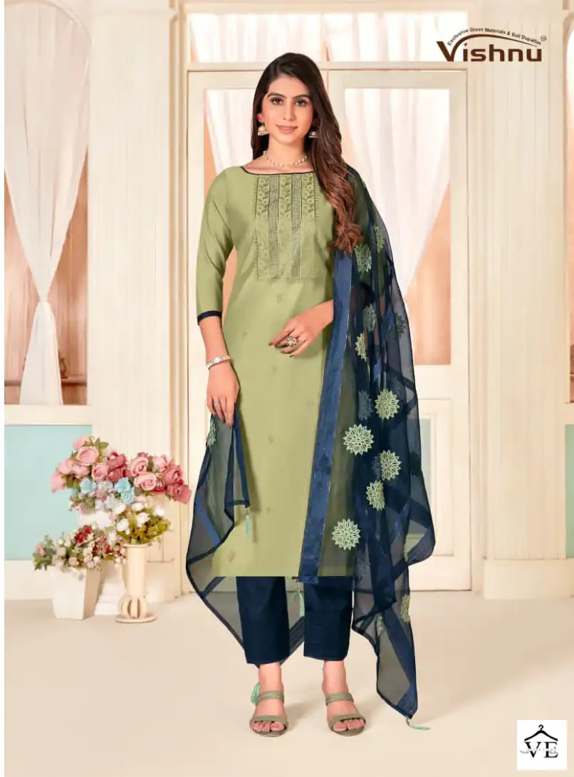 Vishnu Impex Pasoori Super Silk Wholesale Salwar Suit Catalog — Wholesale Salwar Suits, MPA wholesale from Surat - Gallery Image 2