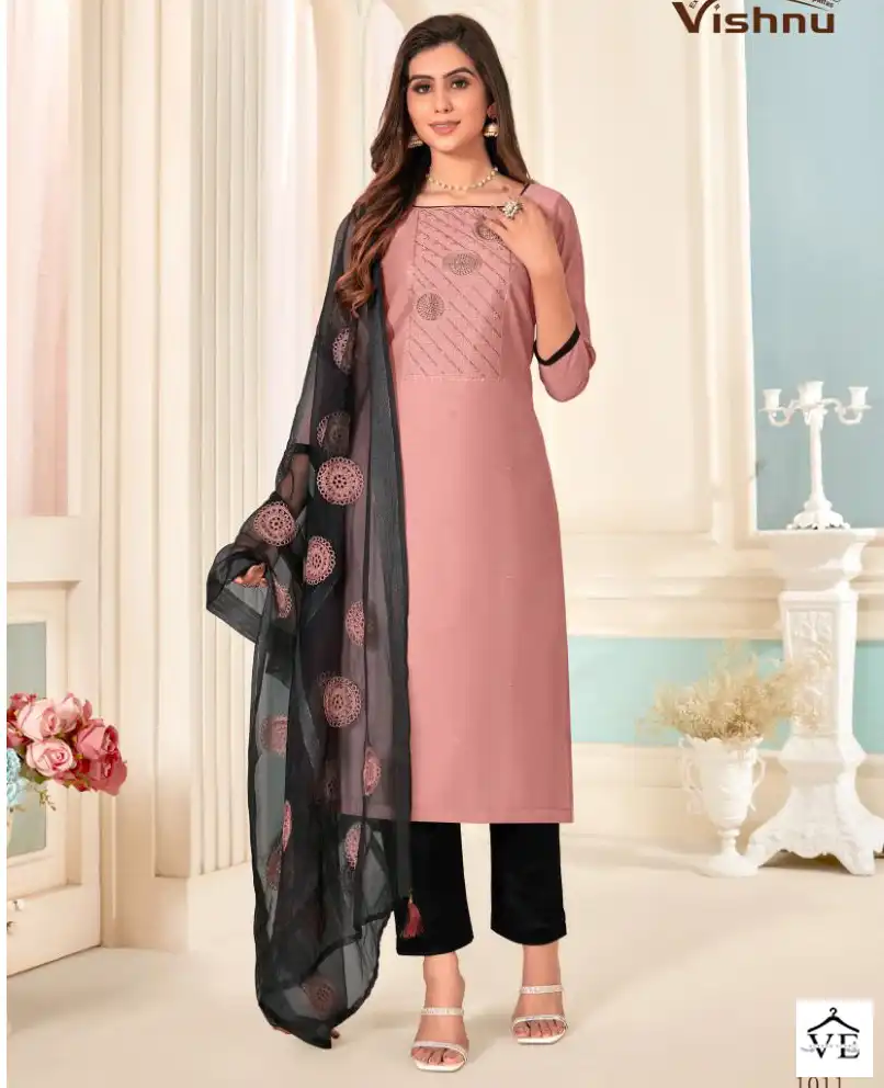 Vishnu Impex Pasoori Super Silk Wholesale Salwar Suit Catalog — Wholesale Salwar Suits, MPA wholesale from Surat — view 1