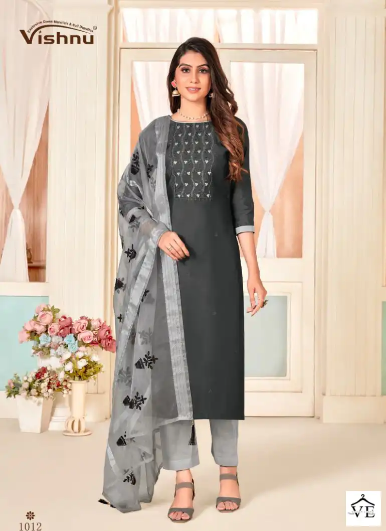 Vishnu Impex Pasoori Super Silk Wholesale Salwar Suit Catalog — Wholesale Salwar Suits, MPA wholesale from Surat - Gallery Image 3