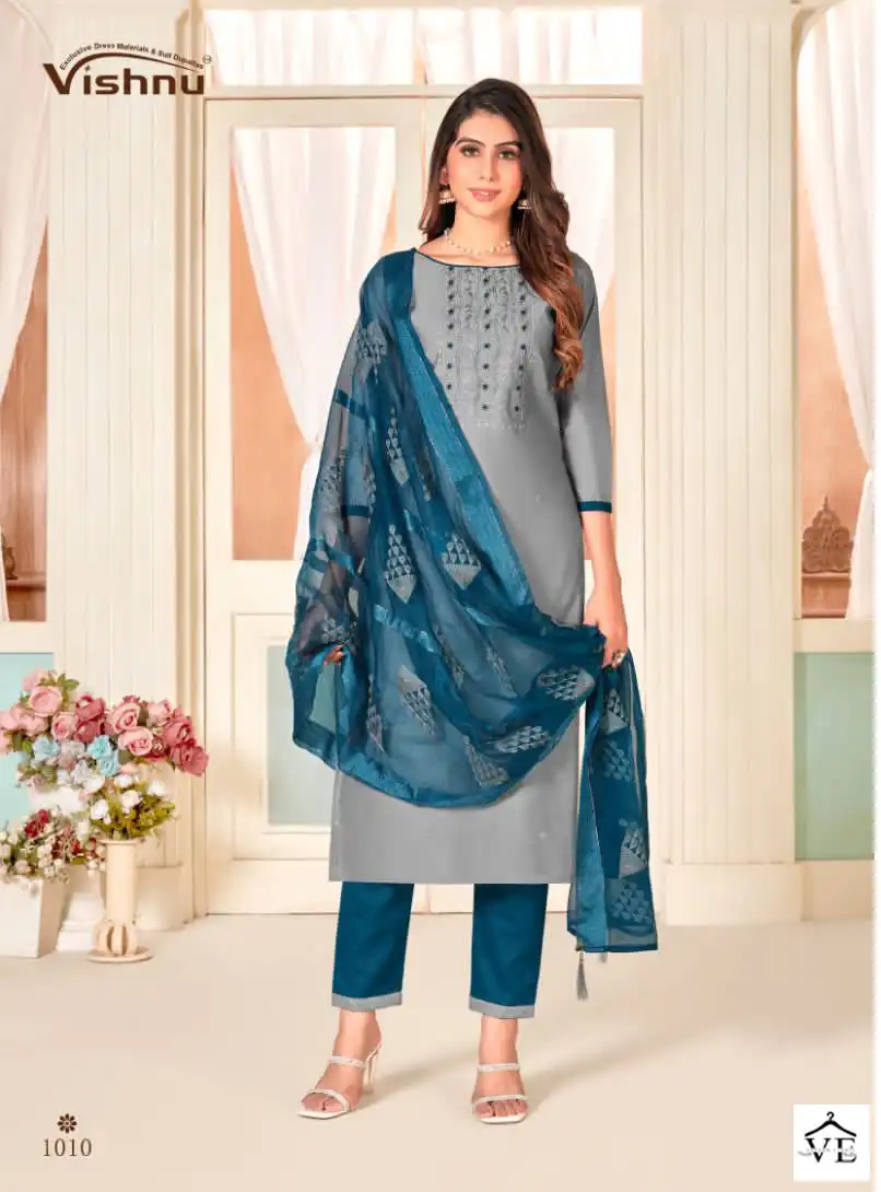Vishnu Impex Pasoori Super Silk Wholesale Salwar Suit Catalog — Wholesale Salwar Suits, MPA wholesale from Surat — view 11