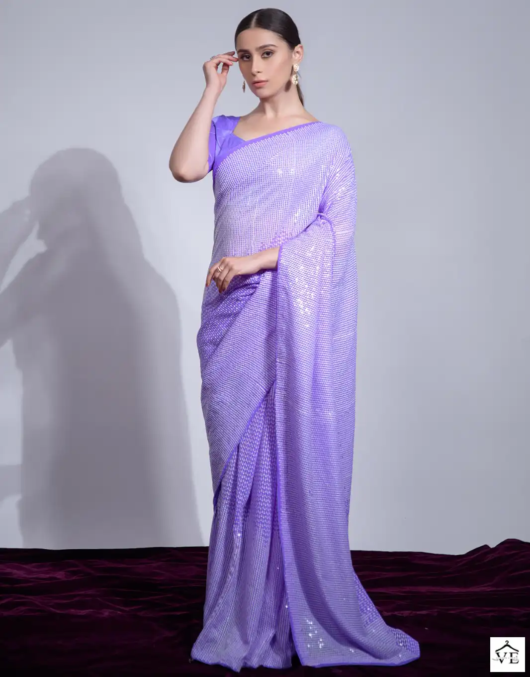 VE Pc Sequence Vol 22 Georgette Wholesale Saree Catalog — Wholesale Sarees, MPA wholesale from Surat — view 1