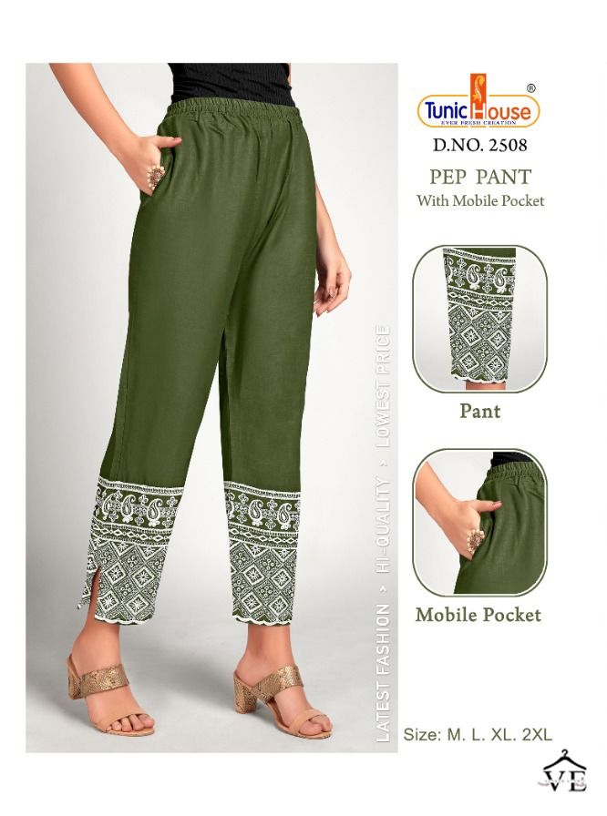 Tunic House Pep Pant Cambric Cotton Slub Wholesale Pant Catalog — Wholesale Kurtis, MPA wholesale from Surat — view 5