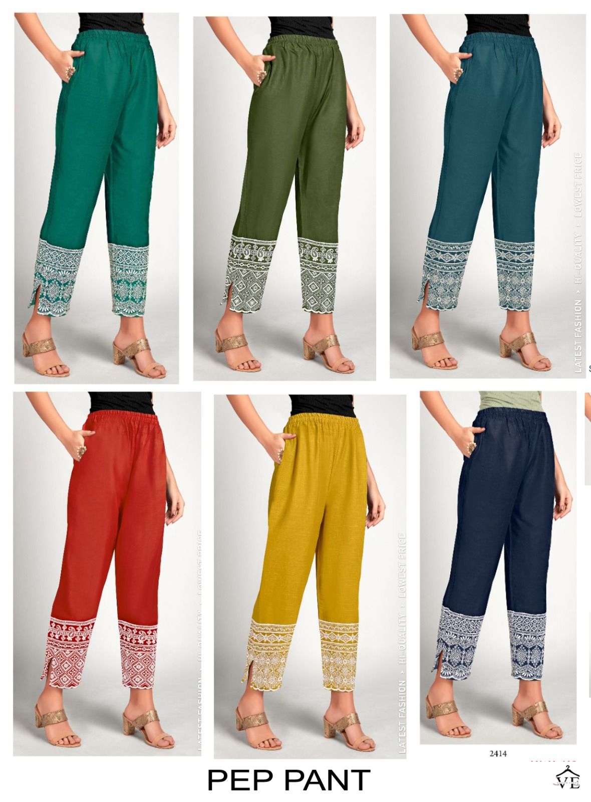 Tunic House Pep Pant Cambric Cotton Slub Wholesale Pant Catalog — Wholesale Kurtis, MPA wholesale from Surat — view 7