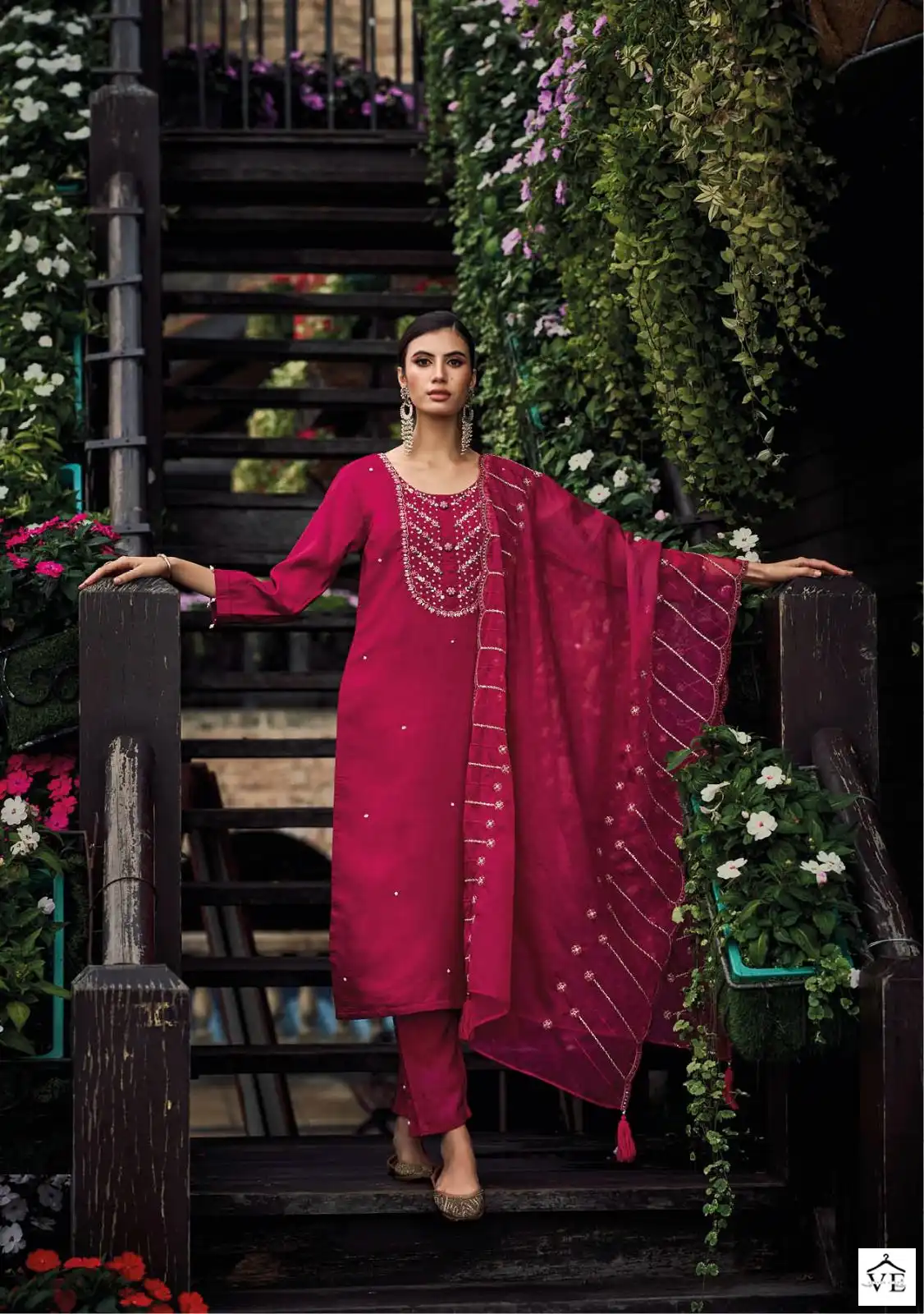 Kailee Fashion Phool Vol-3 Pure Viscose Silk Wholesale Readymade Suits Catalog — Wholesale Salwar Suits, MPA wholesale from Surat - Gallery Image 4