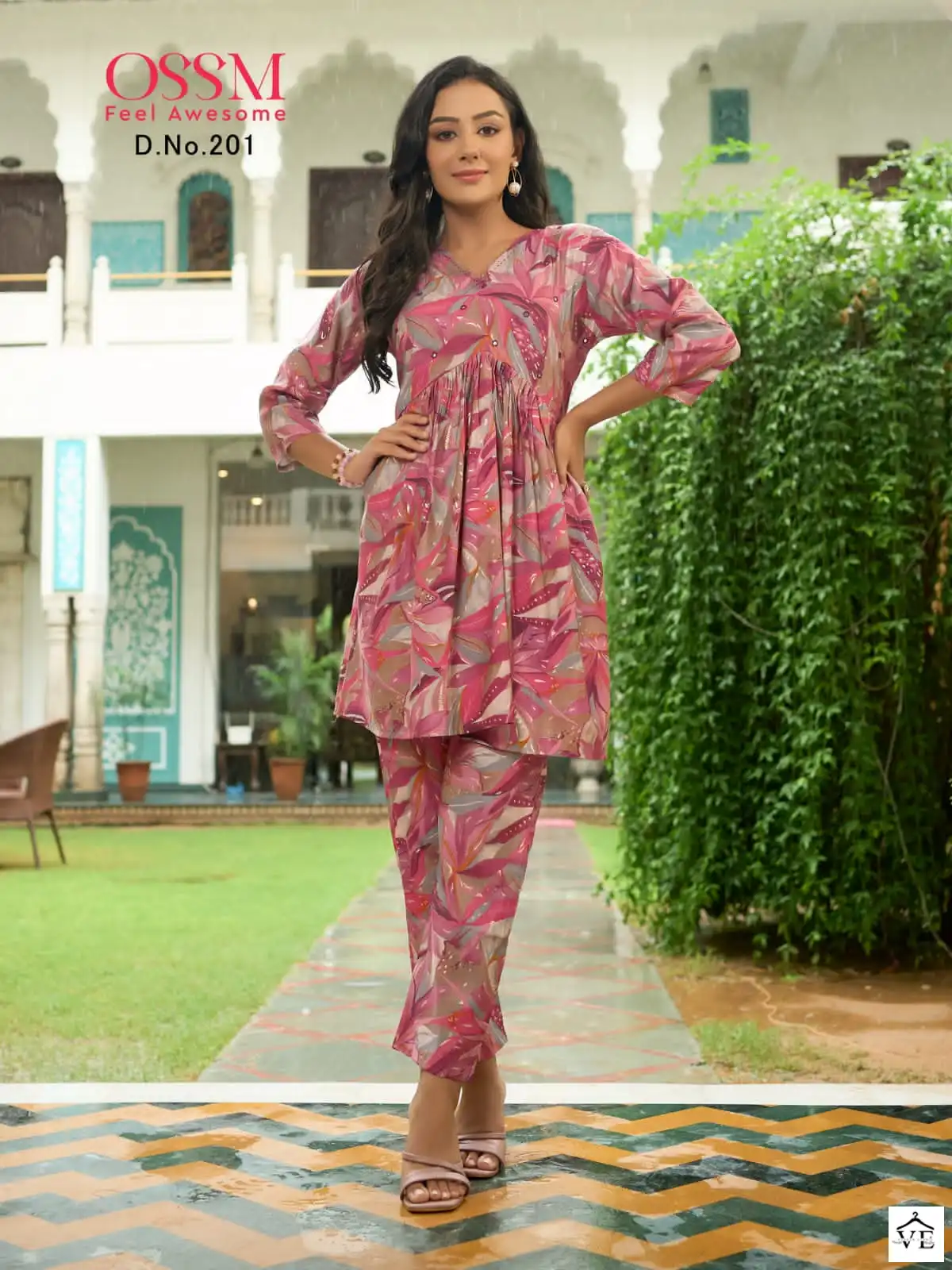 Ossm Polo Vol 2 Premium Chanderi Wholesale Co-Ord Set Catalog — Wholesale Kurtis, MPA wholesale from Surat — view 3