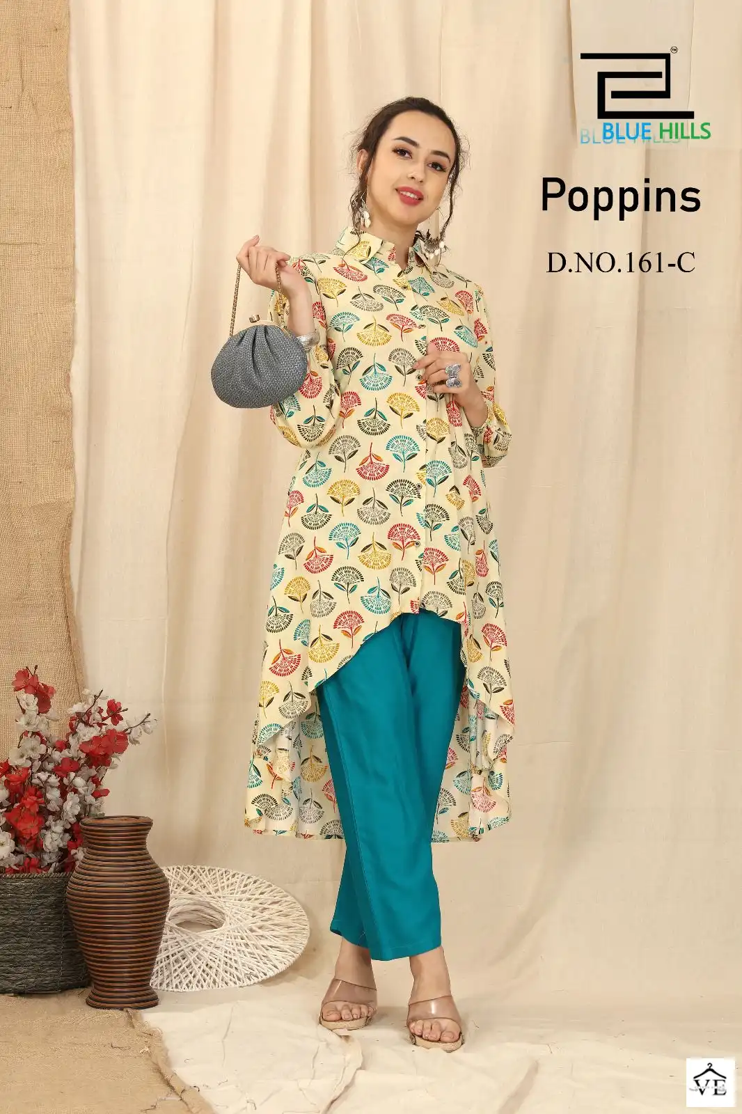 Blue Hills Poppins Premium Rayon Wholesale Co-Ord Set Catalog — Wholesale Kurtis, MPA wholesale from Surat — view 2