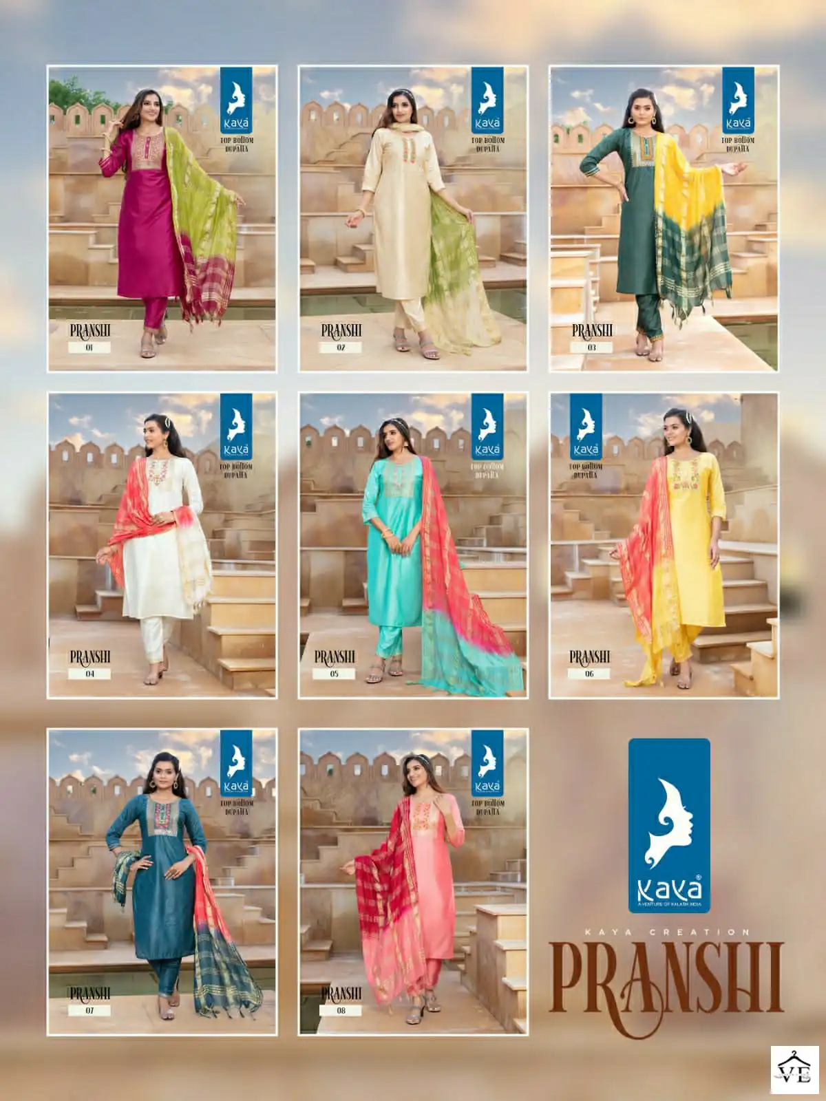 Kaya Pranshi Chanderi Silk Wholesale Readymade Suit Catalog — Wholesale Salwar Suits, MPA wholesale from Surat — view 9