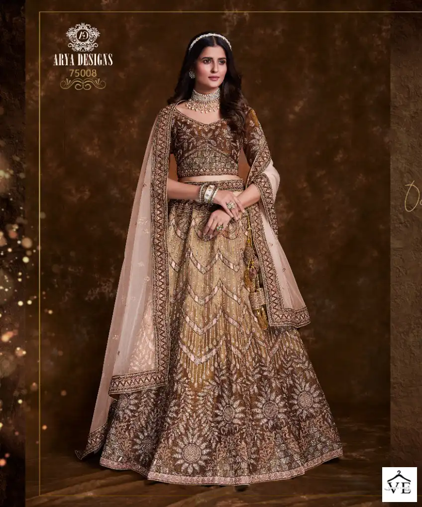 Arya Pratha Vol-4 Net, Art Silk Wholesale Lehenga Choli Catalog — Wholesale Lehenga, MPA wholesale from Surat - Gallery Image 6