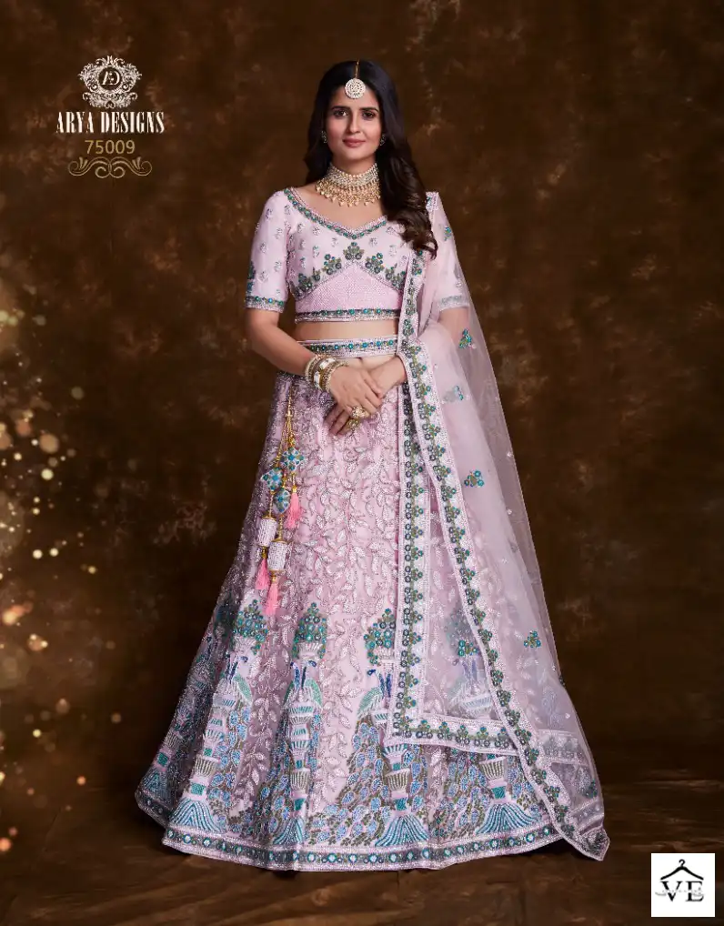 Arya Pratha Vol-4 Net, Art Silk Wholesale Lehenga Choli Catalog — Wholesale Lehenga, MPA wholesale from Surat - Gallery Image 7