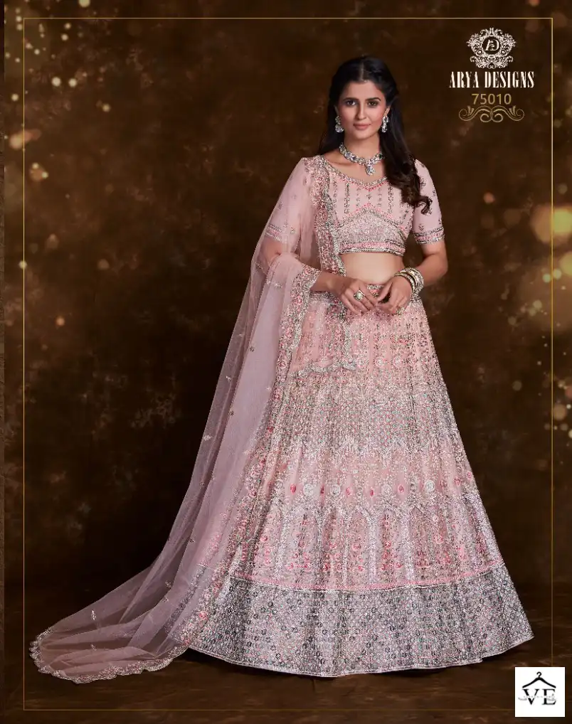 Arya Pratha Vol-4 Net, Art Silk Wholesale Lehenga Choli Catalog — Wholesale Lehenga, MPA wholesale from Surat - Gallery Image 8