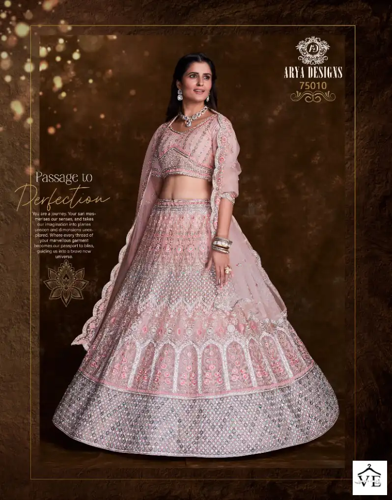 Arya Pratha Vol-4 Net, Art Silk Wholesale Lehenga Choli Catalog — Wholesale Lehenga, MPA wholesale from Surat - Gallery Image 9