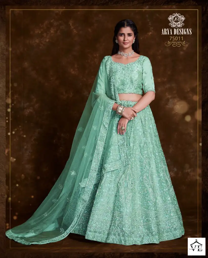 Arya Pratha Vol-4 Net, Art Silk Wholesale Lehenga Choli Catalog — Wholesale Lehenga, MPA wholesale from Surat - Gallery Image 10