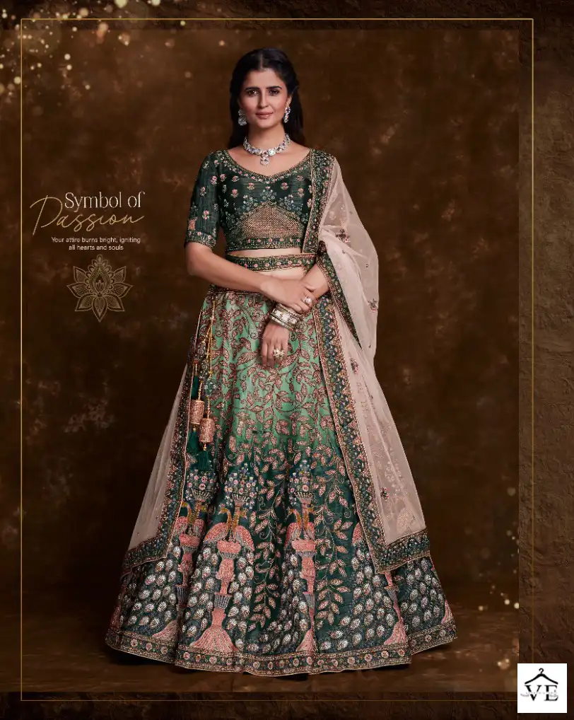 Arya Pratha Vol-4 Net, Art Silk Wholesale Lehenga Choli Catalog — Wholesale Lehenga, MPA wholesale from Surat - Gallery Image 14