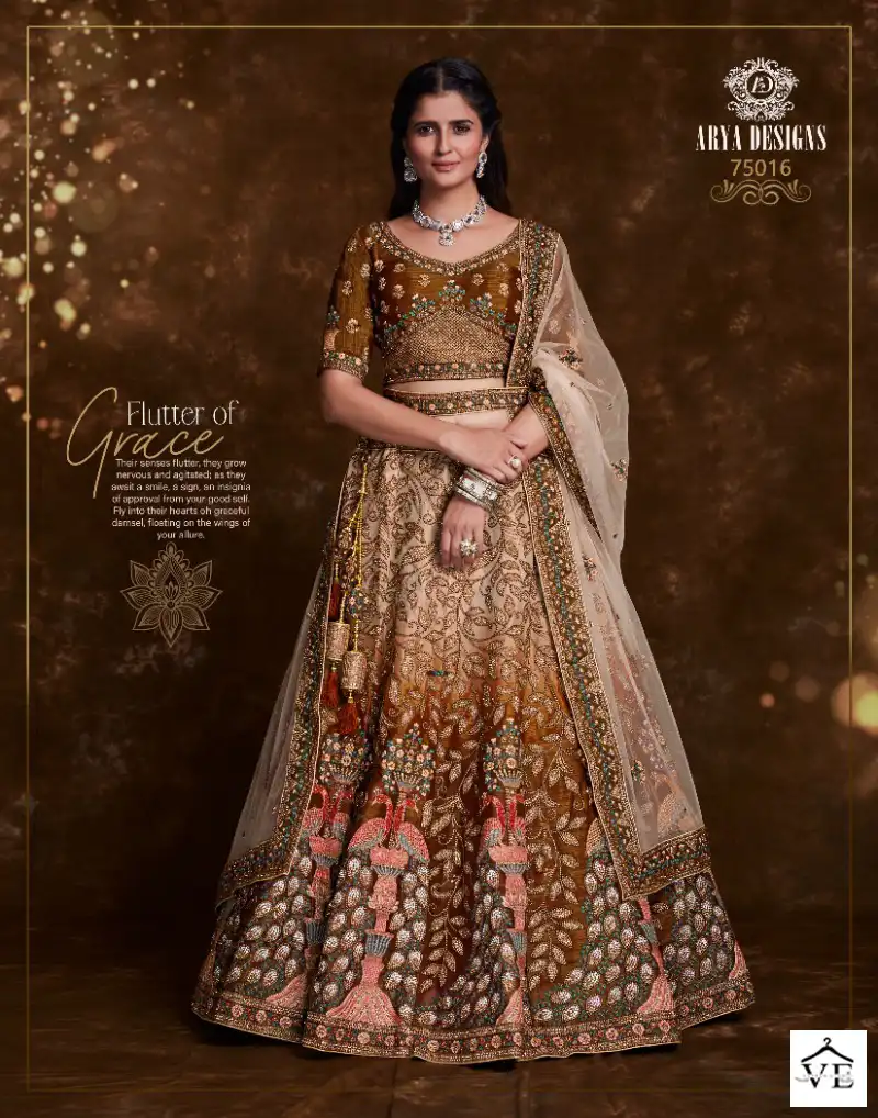 Arya Pratha Vol-4 Net, Art Silk Wholesale Lehenga Choli Catalog — Wholesale Lehenga, MPA wholesale from Surat - Gallery Image 15