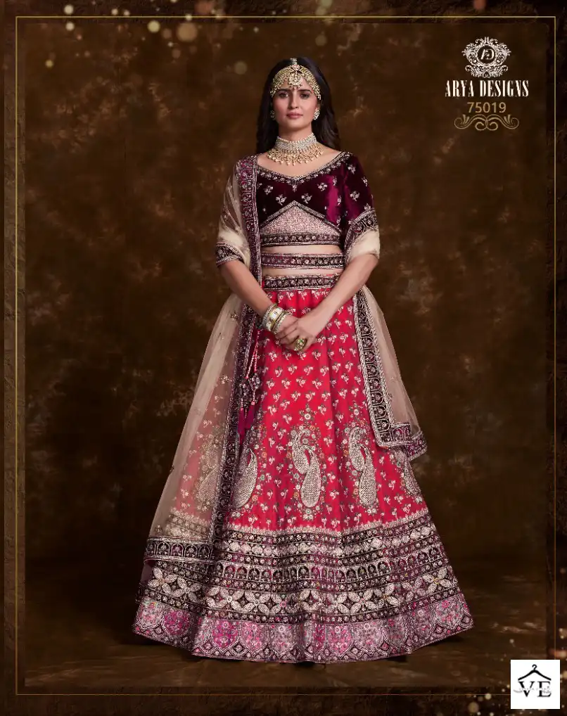 Arya Pratha Vol-4 Net, Art Silk Wholesale Lehenga Choli Catalog — Wholesale Lehenga, MPA wholesale from Surat - Gallery Image 18
