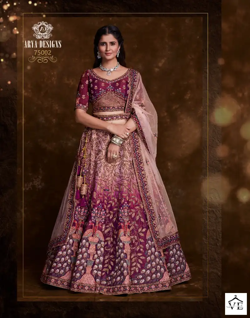 Arya Pratha Vol-4 Net, Art Silk Wholesale Lehenga Choli Catalog — Wholesale Lehenga, MPA wholesale from Surat - Gallery Image 24