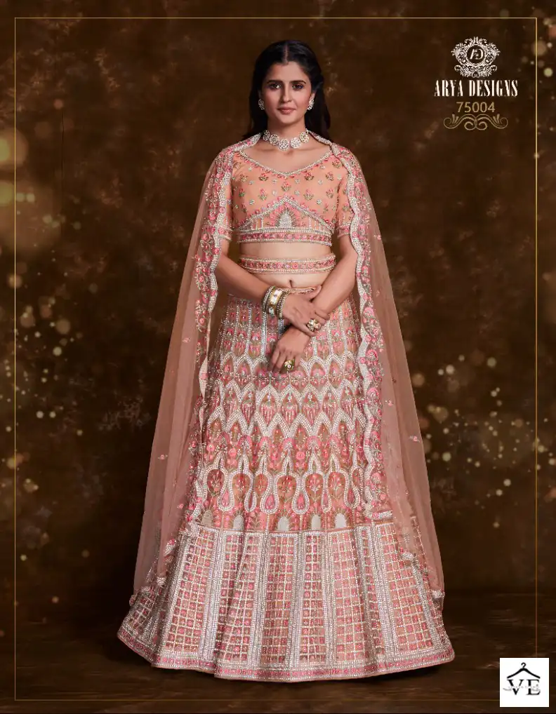 Arya Pratha Vol-4 Net, Art Silk Wholesale Lehenga Choli Catalog — Wholesale Lehenga, MPA wholesale from Surat - Gallery Image 25