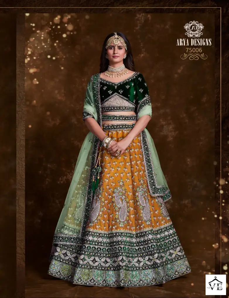 Arya Pratha Vol-4 Net, Art Silk Wholesale Lehenga Choli Catalog — Wholesale Lehenga, MPA wholesale from Surat - Gallery Image 4