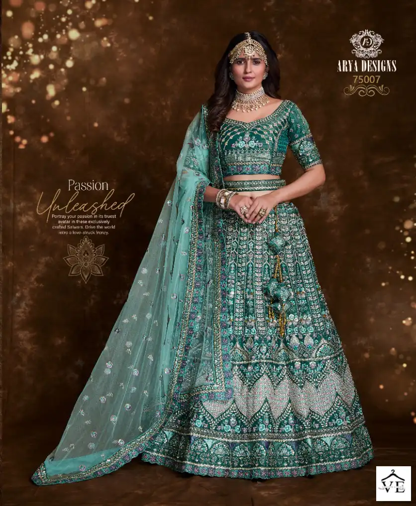Arya Pratha Vol-4 Net, Art Silk Wholesale Lehenga Choli Catalog — Wholesale Lehenga, MPA wholesale from Surat - Gallery Image 5