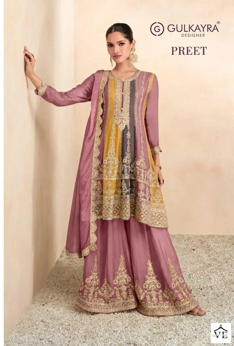 Gulkayra Preet Real Chinon Wholesale Designer Suits Catalog — Wholesale Salwar Suits, MPA wholesale from Surat - Gallery Image 3