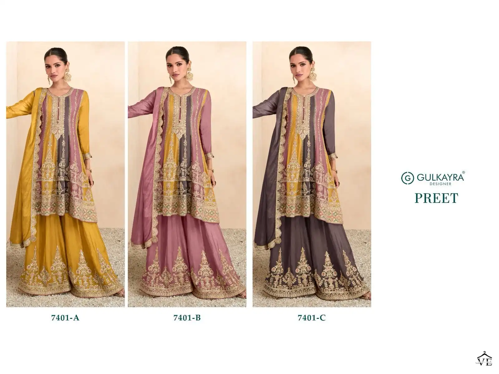 Gulkayra Preet Real Chinon Wholesale Designer Suits Catalog — Wholesale Salwar Suits, MPA wholesale from Surat — view 4