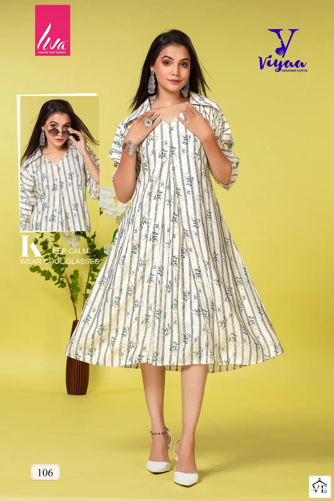 Viyaa Pretty Girl V1 Pure Rayon Wholesale Fancy Kurtis Catalog — Wholesale Kurtis, MPA wholesale from Surat — view 2