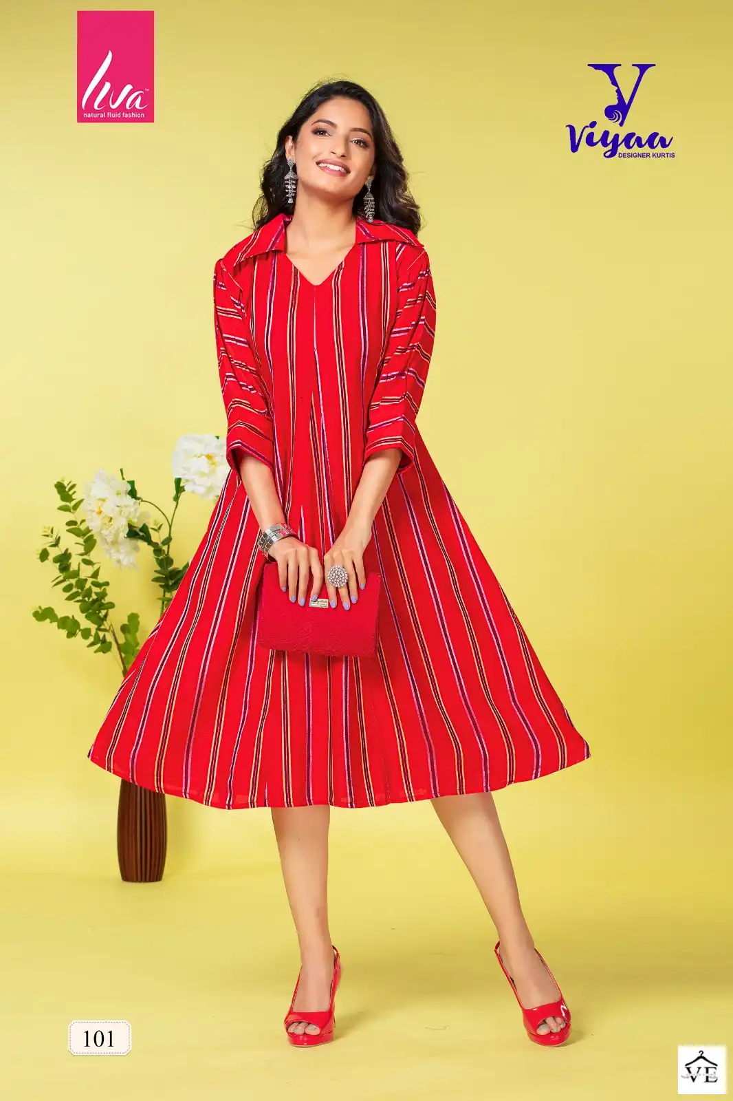 Viyaa Pretty Girl V1 Pure Rayon Wholesale Fancy Kurtis Catalog — Wholesale Kurtis, MPA wholesale from Surat — view 4