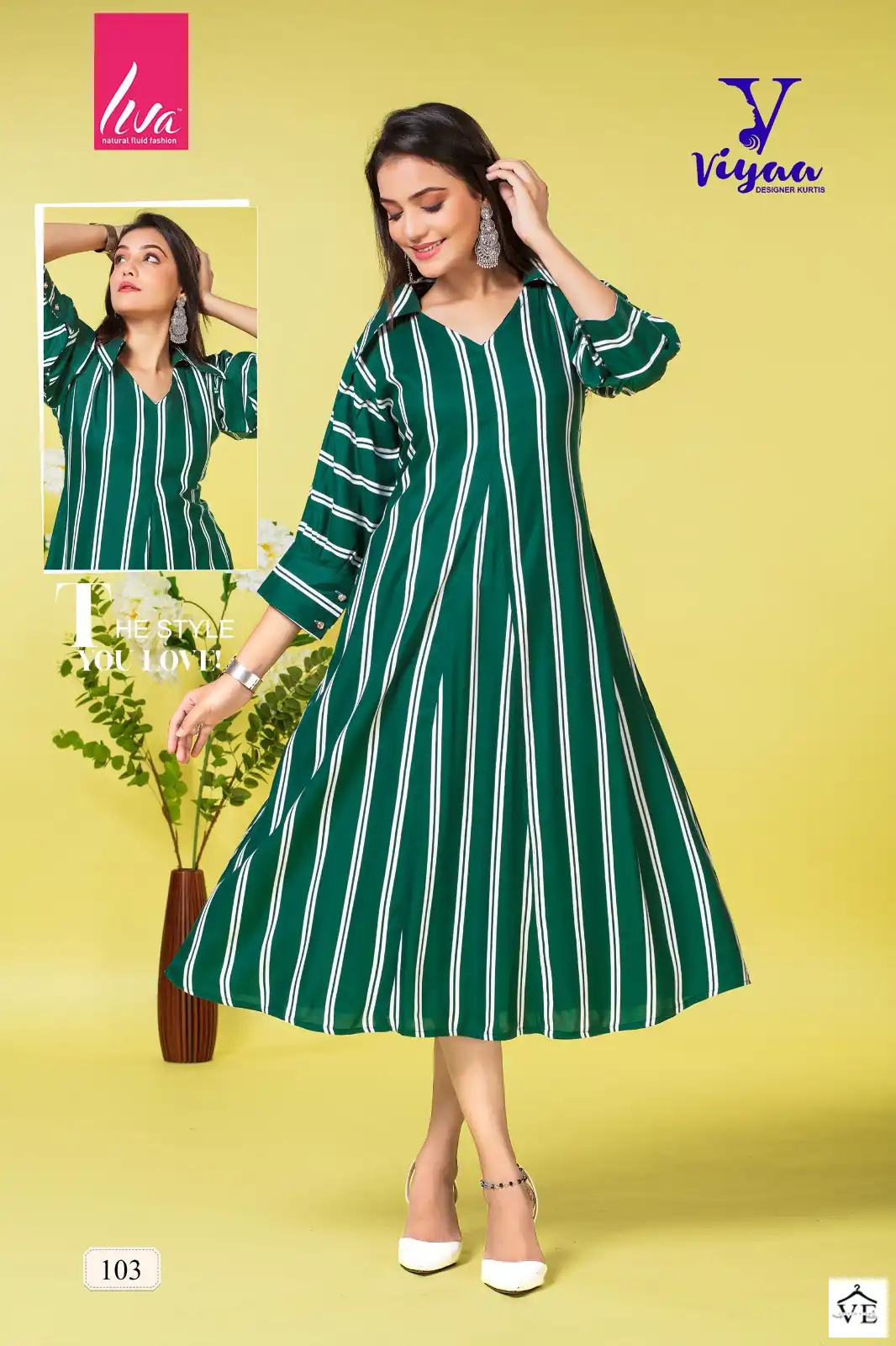 Viyaa Pretty Girl V1 Pure Rayon Wholesale Fancy Kurtis Catalog — Wholesale Kurtis, MPA wholesale from Surat — view 5