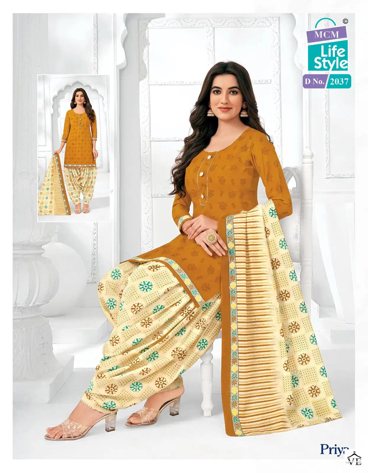 Mcm Priya Vol 20 Cambric Cotton Wholesale Readymade Suit Catalog — Wholesale Salwar Suits, Mcm wholesale from Surat - Gallery Image 32