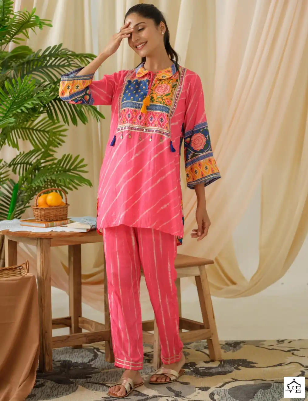 Psyna D No 2280 Muslin Wholesale Designer Top With Bottom Cord Set Catalog — Wholesale Kurtis, MPA wholesale from Surat — view 1