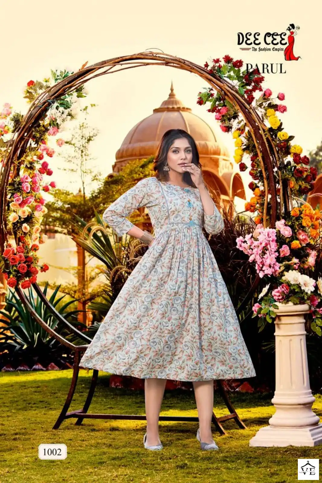 Deecee Parul Heavy Mal Print Wholesale Long Kurti Full Flaired Catalog — Wholesale Kurtis, MPA wholesale from Surat - Gallery Image 5