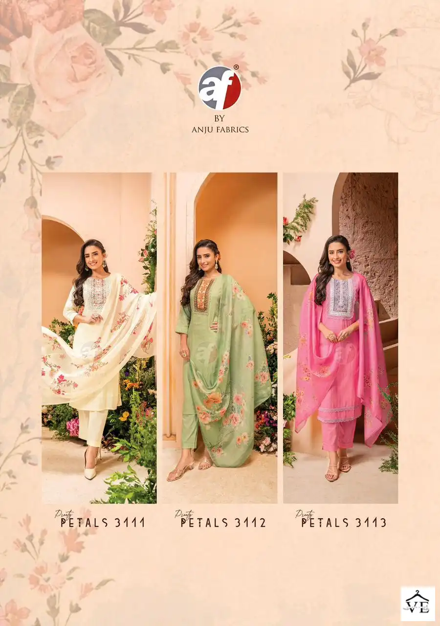 Anju Fabrics Preety Petals Viscose Wholesale Readymade Suits Catalog — Wholesale Salwar Suits, MPA wholesale from Surat — view 8