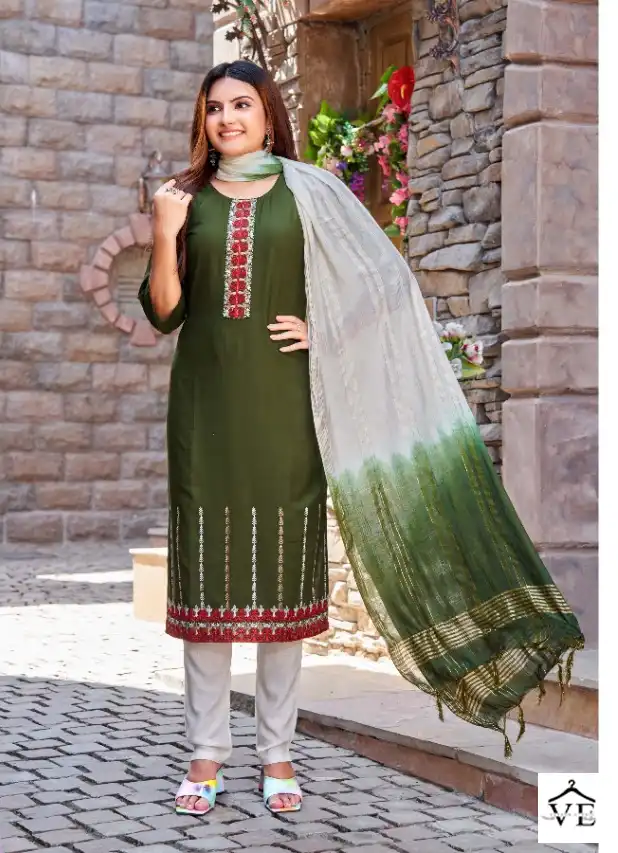 Vardan Ethnic Queen Heavy Rayon Wholesale Readymade Salwar Suit Catalog — Wholesale Salwar Suits, MPA wholesale from Surat - Gallery Image 5