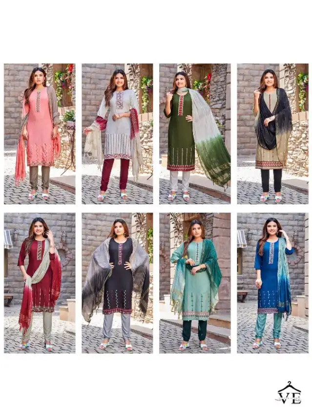 Vardan Ethnic Queen Heavy Rayon Wholesale Readymade Salwar Suit Catalog — Wholesale Salwar Suits, MPA wholesale from Surat — view 9