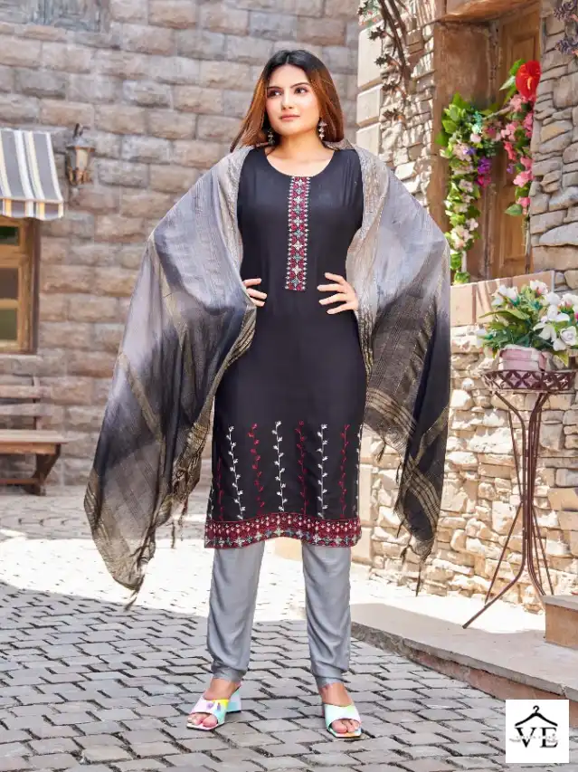 Vardan Ethnic Queen Heavy Rayon Wholesale Readymade Salwar Suit Catalog — Wholesale Salwar Suits, MPA wholesale from Surat - Gallery Image 7