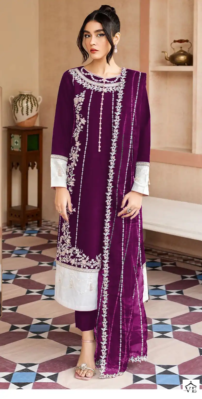 Ramsha R 1031 Nx Georgette Wholesale Pakistani Readymade Salwar Suit Catalog — Wholesale Salwar Suits, MPA wholesale from Surat - Gallery Image 4